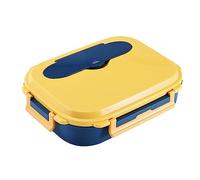 Ujjdwiurgh Fiambrera de Acero Inoxidable para Almacenamiento de Alimentos para NiñOs, Fiambrera Aislada para Desayuno, Caja Bento con de Sopa, Color Amarillo
