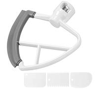 Ujjdwiurgh Flex Edge - Batidor de 4.5 a 5 cuartos de galón, accesorio de mezcla de soporte inclinable para batidoras de pie con 3 raspadores