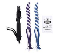 Ujjdwiurgh Flirt Pole - Juguete para perro, cuerda trenzada de mezcla de algodón para exteriores, juguete interactivo para tirar, masticar y entrenar (L, negro)