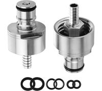 Ujjdwiurgh Force - Tapa de carbonatación para botella de soda, 2 piezas, repuesto de acero inoxidable con diseño de bloqueo de bola de pezón de cerveza de 5/16 pulgadas