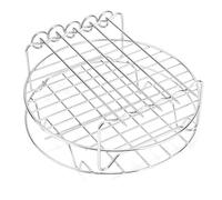 Ujjdwiurgh Freidora de aire de acero inoxidable, bandeja de parrilla y estante de vapor, herramientas para freidora de aire