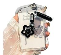 Ujjdwiurgh Funda transparente para tarjetas de estudiante, llavero, fundas para fotos, autobús