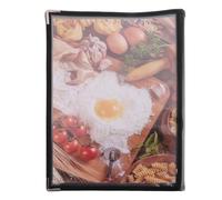 Ujjdwiurgh Fundas transparentes para menú de restaurante, tamaño A4, estilo libro, cafetería, bar, 8 páginas, 16 vistas