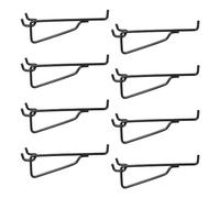 Ujjdwiurgh Ganchos para estante de tablero, paquete de 8 ganchos de metal de 6 pulgadas, organizador de tablero de clavijas para garaje, banco de trabajo, sala de manualidades, oficina, fácil de