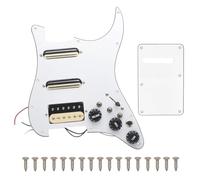 Ujjdwiurgh Golpeador de Guitarra EléCtrica con DivisióN de Bobina SSH, 2 Mini Humbucker + 1 Humbucke + Interruptor de Silencio, Placa Raspadora Precableada Cargada A