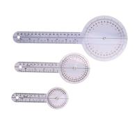 Ujjdwiurgh Goniómetro de 3 piezas de 6/8/12 pulgadas, herramienta transportadora de terapia ocupacional, regla de ángulo de medición de 360 grados, universal