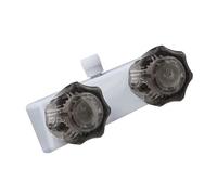 Ujjdwiurgh Grifo de ducha de repuesto para caravana, válvula de ducha de 4 pulgadas con doble perilla ahumada para ducha de baño