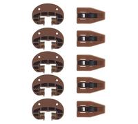 Ujjdwiurgh Guías deslizantes de cajón de plástico, 5 pares con rodillo de montaje inferior, tope para cajones de tocador, piezas de repuesto