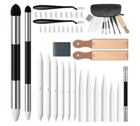 Ujjdwiurgh Herramienta de extensión de lápiz, borradores, sacapuntas de papel de lija, juego de 40 piezas, herramientas de dibujo para bocetos, accesorios
