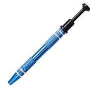 Ujjdwiurgh Herramienta de recogida de 4 mordazas, pinza de 4 mordazas para chip IC, componente electrónico, tornillo de clavo, herramienta de mano, color azul