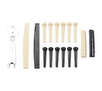 Ujjdwiurgh Herramienta extractora de pasadores de puente de guitarra con 2 tuercas de sillín de guitarra y 12 pines de puente de guitarra