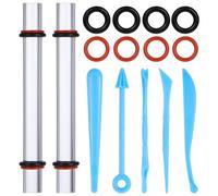 Ujjdwiurgh Herramientas de arcilla seca al aire, juego de 15 herramientas de arcilla polimérica, rodillo acrílico transparente, kit de suministros de anillos de grosor hechos a mano