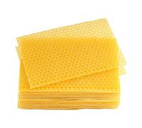 Ujjdwiurgh Hojas de cera de abeja, 30 hojas de base de cera de abeja para marcos de abeja, hojas de panal natural, hojas de cera de abeja