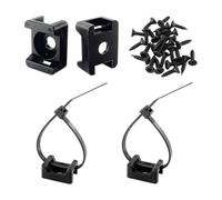 Ujjdwiurgh HSaddle - Kit de base de montaje para bridas de cable con agujero para tornillo, juego de bridas y tornillos de nailon fuertes de 6 pulgadas cada uno 100 unidades