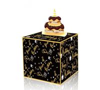 Ujjdwiurgh Hucha de CumpleañOs para Regalo en Efectivo, con Tarjeta ExtraíBle para el DíA de CumpleañOs y 30 Bolsas Transparentes, un Regalo