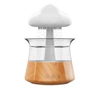 Ujjdwiurgh Humidificadores de Lluvia en la Nube para Dormitorio y Oficina en Casa - Difusor de Aceites Esenciales con Luces LED de 7 Colores Difusor de Nano Niebla