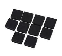 Ujjdwiurgh Insertos de tubo cuadrado de plástico de 40 mm x 40 mm, 10 unidades, color negro