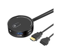 Ujjdwiurgh Interruptor de Computadora de Escritorio Internet Café Universal USB3.0 BotóN de ExtensióN de AlimentacióN Externa de Escritorio DoméStico, USB Interno con Audio