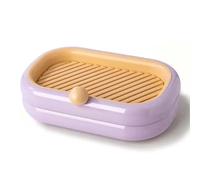 Ujjdwiurgh Jabonera autoadhesiva, caja de jabón de drenaje montada en la pared, no requiere perforación, organizador de baño y estante de almacenamiento B