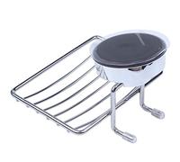 Ujjdwiurgh Jabonera de acero inoxidable con succión al vacío superpotente con ventosa de bloqueo, accesorio de baño y cocina (jabonera)