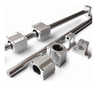 Ujjdwiurgh Juego de 10 piezas de rodamiento lineal óptico OD12 mm 400 mm + asiento de rodamiento lineal SCS12UU + soporte de rodamiento SK12 de 12 mm y 400 mm