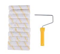 Ujjdwiurgh Juego de 11 cepillos de rodillo de espuma de 6 pulgadas, repuestos de rodillos de pintura, cubiertas de rodillo de pintura, kits de rodillos de pintura para reparación del hogar