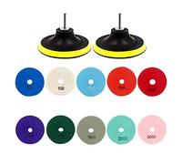 Ujjdwiurgh Juego de 12 almohadillas de pulido de 7.6 cm para pulidora de pisos, piedra, hormigón, mármol, molino de suelo