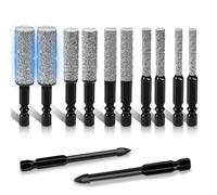 Ujjdwiurgh Juego de 12 brocas - vástago hexagonal de 1/4 pulgadas, molienda soldada extendida de 35 mm, núcleo de cera de perforación en seco incluido