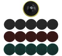 Ujjdwiurgh Juego de 16 almohadillas de fregado de 5 pulgadas y 3 colores diferentes para limpiar azulejos, kit de limpieza, almohadillas abrasivas de repuesto, 1 accesorio de gancho para limpieza de