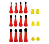 Ujjdwiurgh Juego de 18 boquillas universales de acero inoxidable de silicona para calafateo aplicador de punta de acabado con cubierta protectora