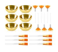 Ujjdwiurgh Juego de 18 piezas de suministros faciales para mujeres, máscara de esteticista, aplicador cosmético, herramientas de mezcla