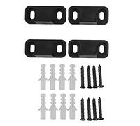 Ujjdwiurgh Juego de 2 guías de piso para puerta corredera de granero inferior ajustable con doble clip para montaje en el suelo