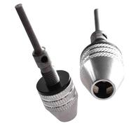 Ujjdwiurgh Juego de 2 portabrocas de tres mordazas de 0,3 a 3,4 mm, mango redondo, autocentrante, accesorios de taladro eléctrico