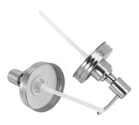 Ujjdwiurgh Juego de 2 tapas dispensadoras de jabón de acero inoxidable, dispensador de loción, dispensador de jabón, tapas a prueba de óxido para baño