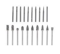 Ujjdwiurgh Juego de 20 fresas giratorias de carburo de doble corte, fresas de corte de vástago de 1/8 pulgadas para trabajar la madera