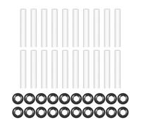 Ujjdwiurgh Juego de 20 fundas silenciosas para bisagras de puerta de garaje, 11 mm de diámetro interior y 80 mm de longitud, tuercas de eje de rodillo, juntas de rodamiento para coches, caravanas