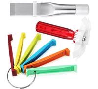 Ujjdwiurgh Juego de 3 cepillos de aire acondicionado, incluye peine de aleta FCR6 para aire acondicionado, limpiador de aletas, condensador, radiador, peine de aletas fácil de usar