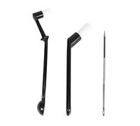 Ujjdwiurgh Juego de 3 cepillos de limpieza para máquina de café con cuchara para cabezal de grupo de máquina de espresso, color negro