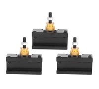 Ujjdwiurgh Juego de 3 soportes para postes de herramientas de cambio rápido (1/4-1/2 pulgadas), juego de soportes CNC para taladrar/tornear/orientar