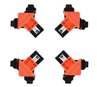 Ujjdwiurgh Juego de 4 abrazaderas de ángulo recto para carpintería, juego de accesorios de fijación de perforación de 90 grados, juego de herramientas de instalación de posicionamiento rápido