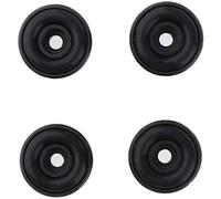 Ujjdwiurgh Juego de 4 soportes de aluminio negro para altavoces y reproductor de CD, radio, amplificador, base de aislamiento para gabinetes