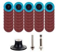 Ujjdwiurgh Juego de 40 discos de cambio rápido de 2 pulgadas A/O con soporte de 1/4 pulgadas, discos acondicionadores para amoladora