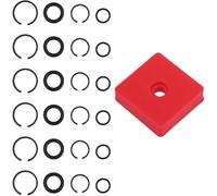 Ujjdwiurgh Juego de 6 3/8 pulgadas y juego de 6 1/2 pulgadas de clip de retención de impacto anillos de fricción con junta tórica, anillo de retención y herramienta de instalación de yunque