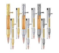Ujjdwiurgh Juego de 6 bolígrafos delgados, juego de bolígrafos giratorios de madera multicolor con eje de recambio atornillado para bricolaje giratorio de madera