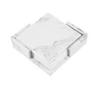 Ujjdwiurgh Juego de 6 posavasos cuadrados de cuero de mármol para bebidas, manteles individuales, soporte para tazas, vajilla de cocina para decoración del hogar, mesa de cocina