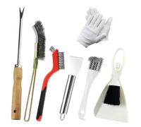 Ujjdwiurgh Juego de 7 cepillos de limpieza para jaula de pájaros, acero inoxidable para excrementos de pájaros, raspador, kit de herramientas para jaulas de pájaros