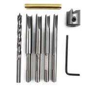 Ujjdwiurgh Juego de 7 piezas de recortadora de plumas, sistema de recortadora de plumas, adaptador de manguito de cabezal de corte, llave hexagonal, accesorios de repuesto