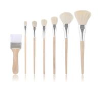 Ujjdwiurgh Juego de 7 pinceles de trapeador para pintura acrílica, con mango de madera, pinceles de lana para pintura de acuarela
