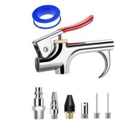 Ujjdwiurgh Juego de 8 boquillas de aire, soplado de aire de metal, con NPT de 1/4 pulgadas, ajuste rápido con 5 boquillas de aire