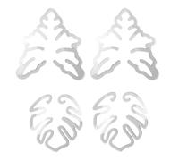 Ujjdwiurgh Juego de Abrazaderas de Bambú de Concha de Tortuga, Soporte Plástico para Tallo de Planta, Soporte de Hoja de Planta Verde en Forma de, Bambú de Concha de Tortuga A+B